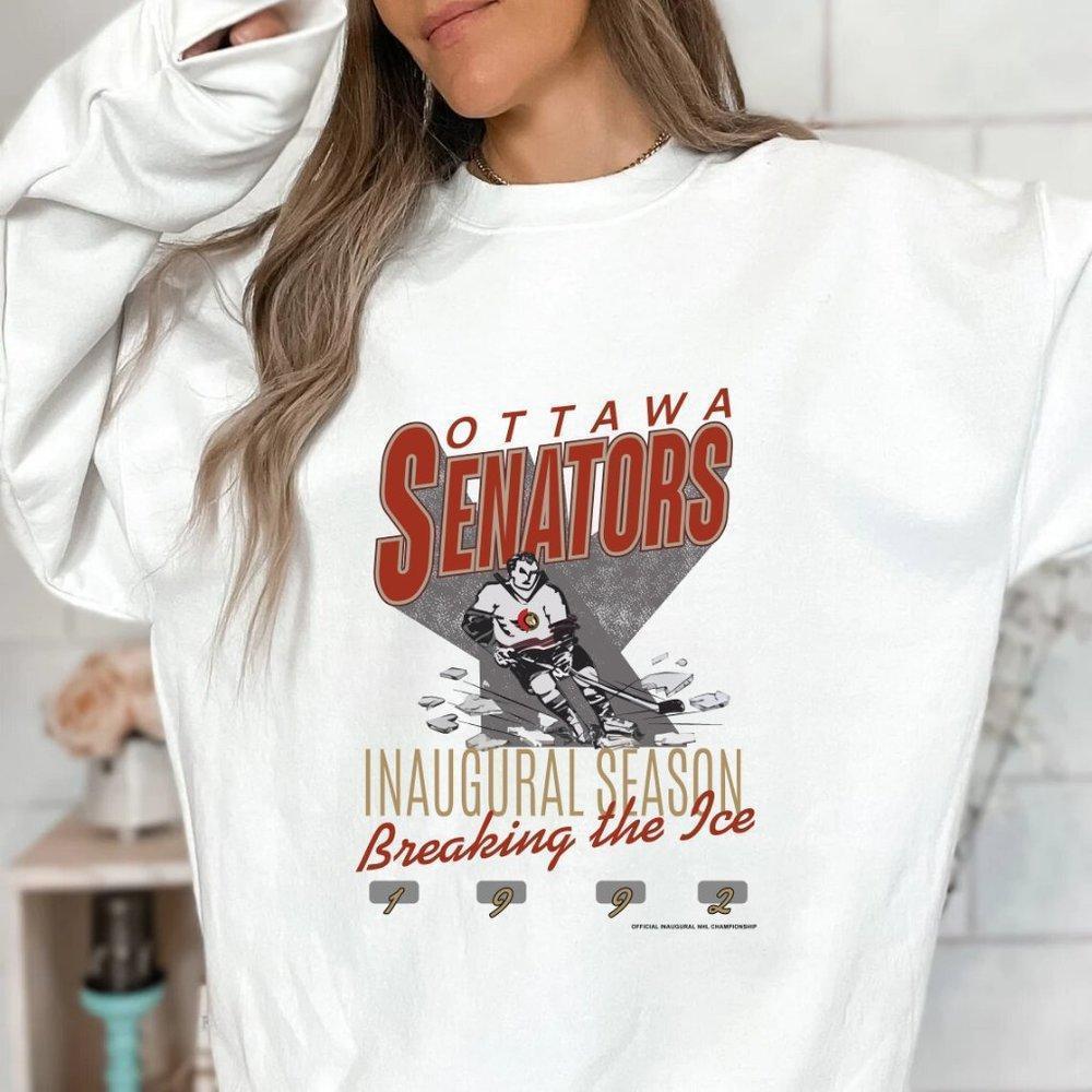 Ottawa Senators Starter Unisex Sweatshirt, Breaking The Ice Crewneck Sweater